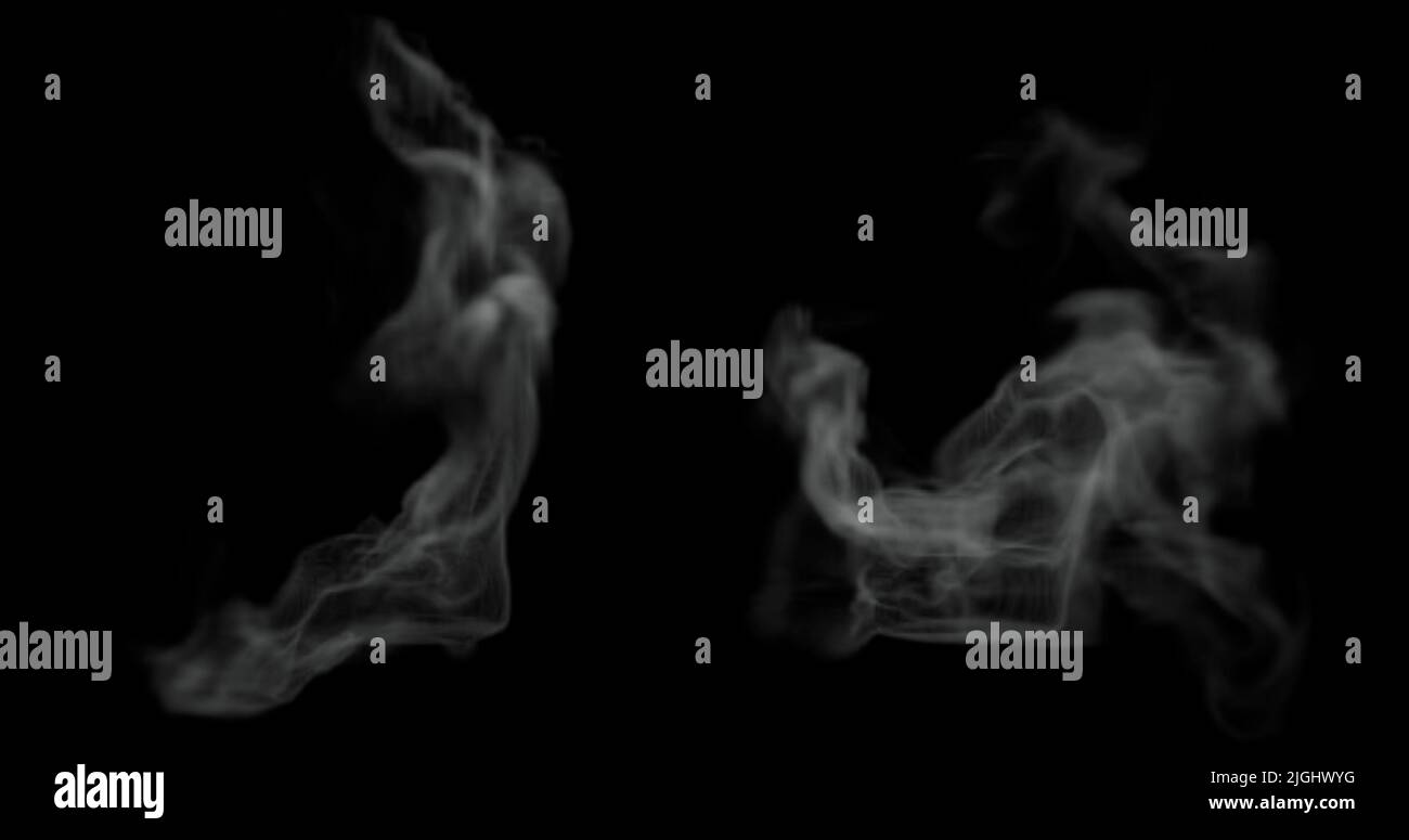 3d render of hot steam or smoke texture for food related manipulation. Stock Photo