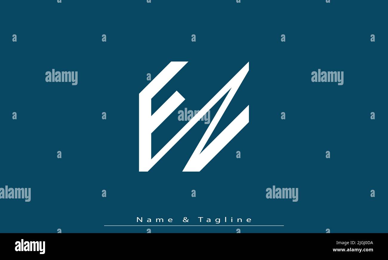 Alphabet letters Initials Monogram logo FN , NF Stock Vector