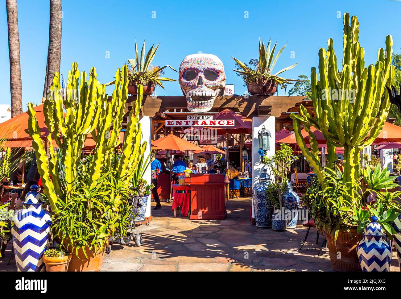 Fiesta de Reyes Day of the Dead mannequins in Old Town San Diego Stock
