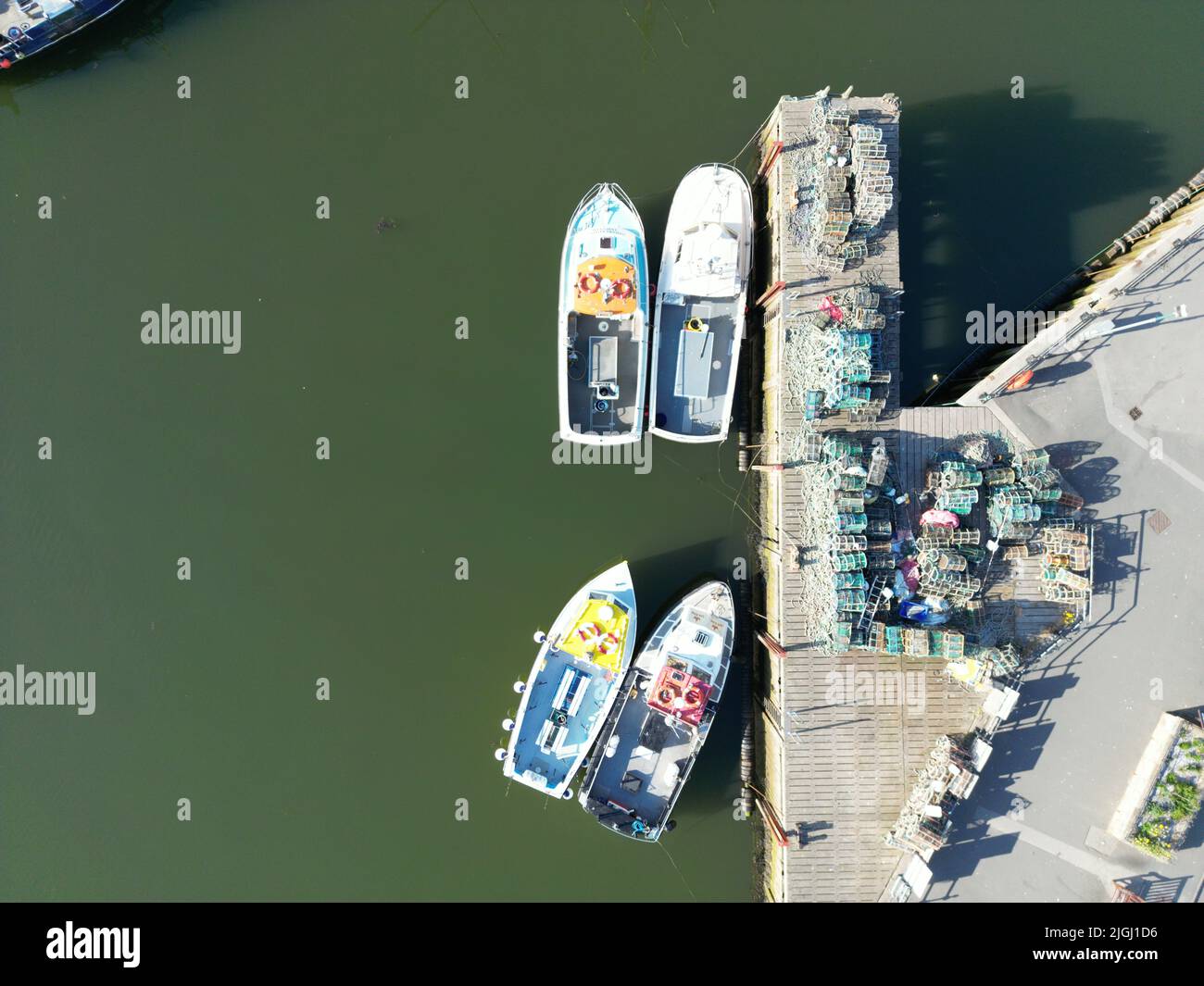 A top view of boats moored on a dock Stock Photo - Alamy
