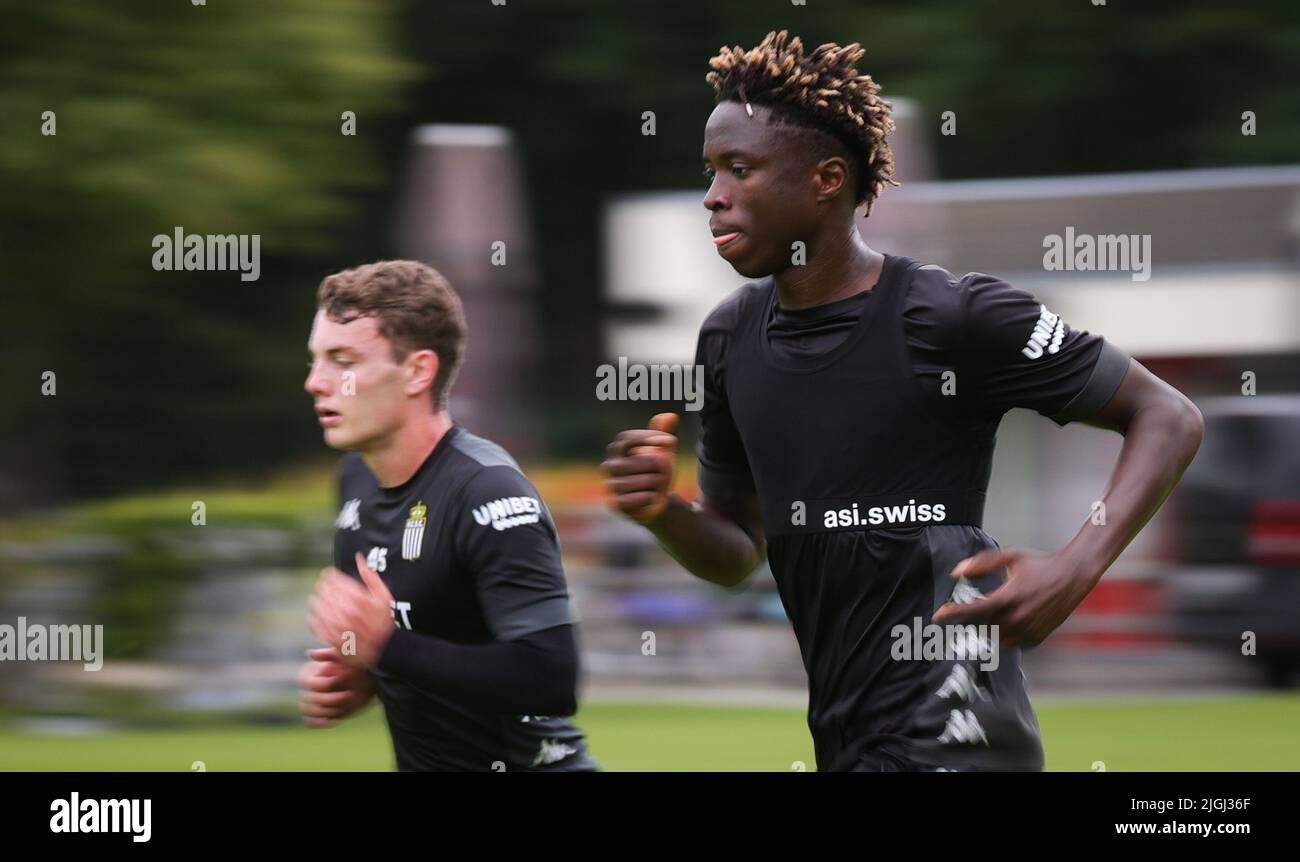 Charleroi's Romeo Monticelli and Charleroi's Youssouph Badji pictured