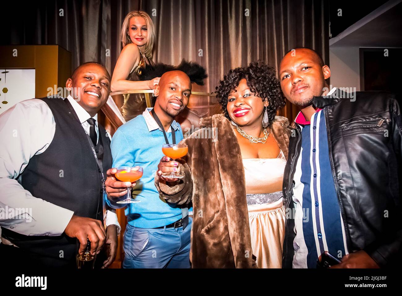 A group of diverse people at a cocktail party in Johannesburg, South Africa Stock Photo Alamy