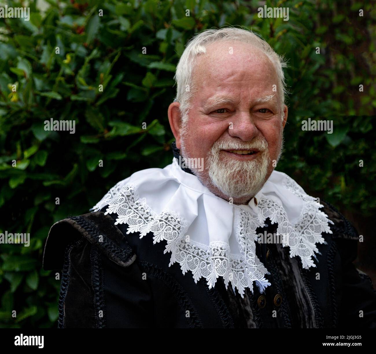 Rembrandt van Rijn festival, actors reenacting his paintings and era, Leiden, South Holland, Netherlands. Stock Photo