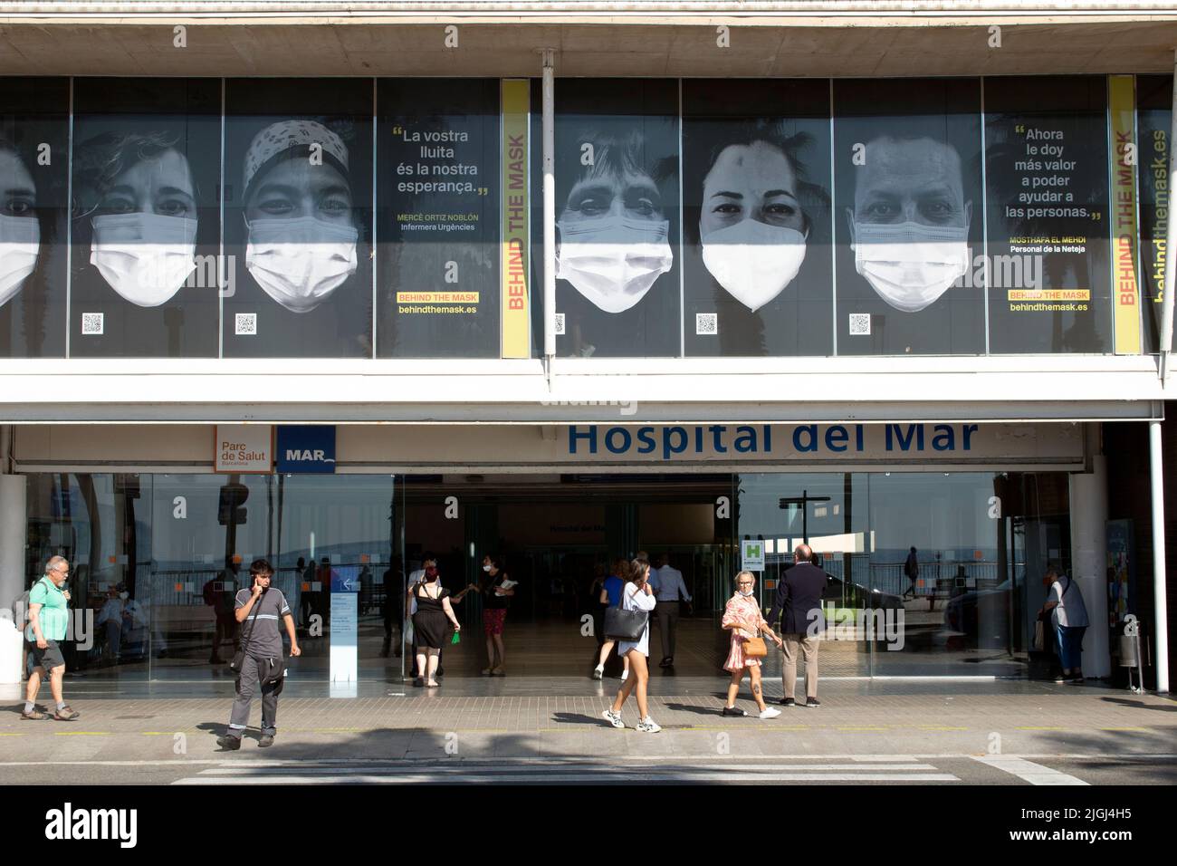 Hospital del Mar, Passeig Marítim de la Barceloneta, Barcelona Catalunya Spain Stock Photo