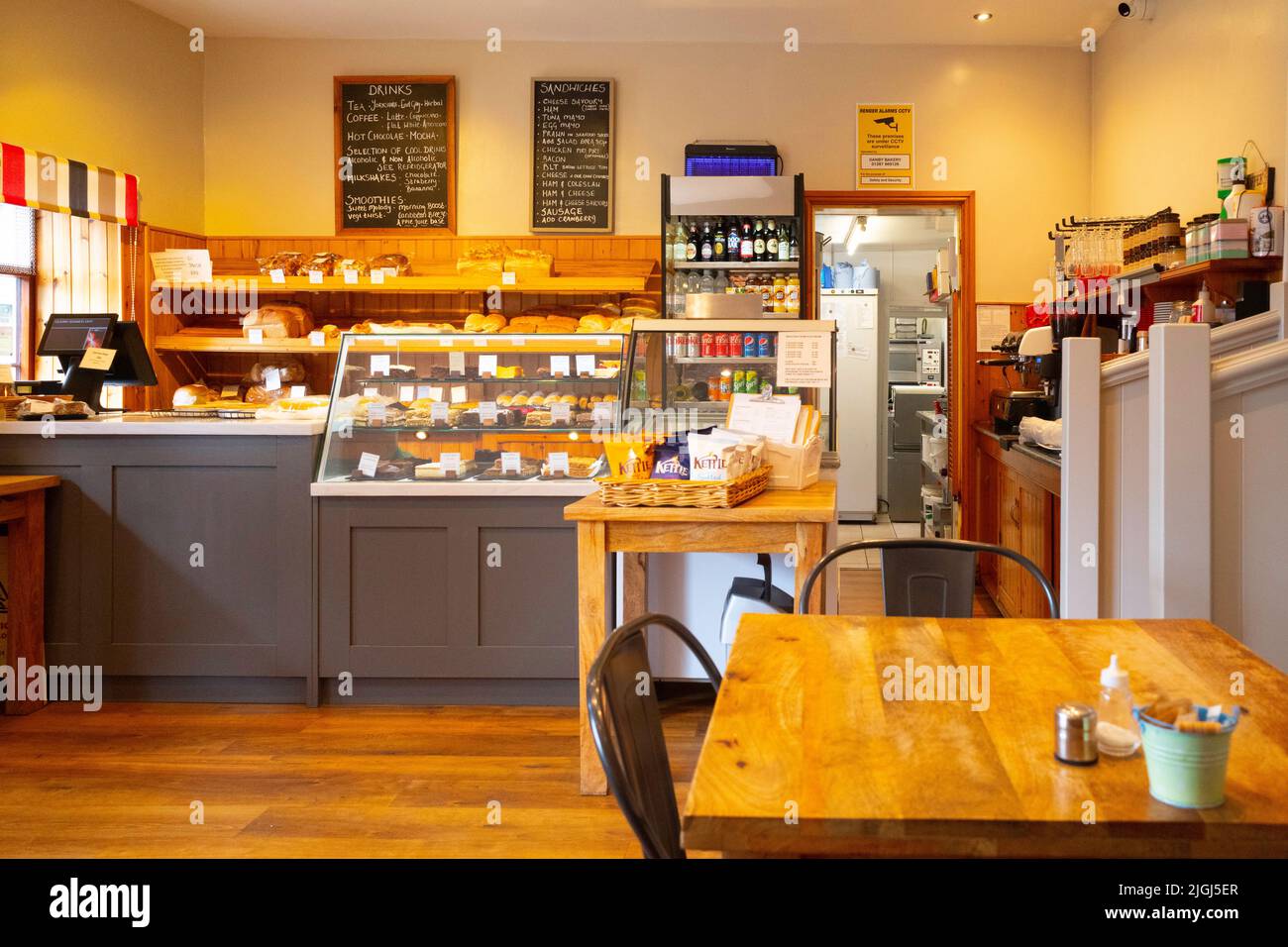Interior of Danby Bakery and Teashop in Danby North Yorkshire, june 2022 prices Stock Photo
