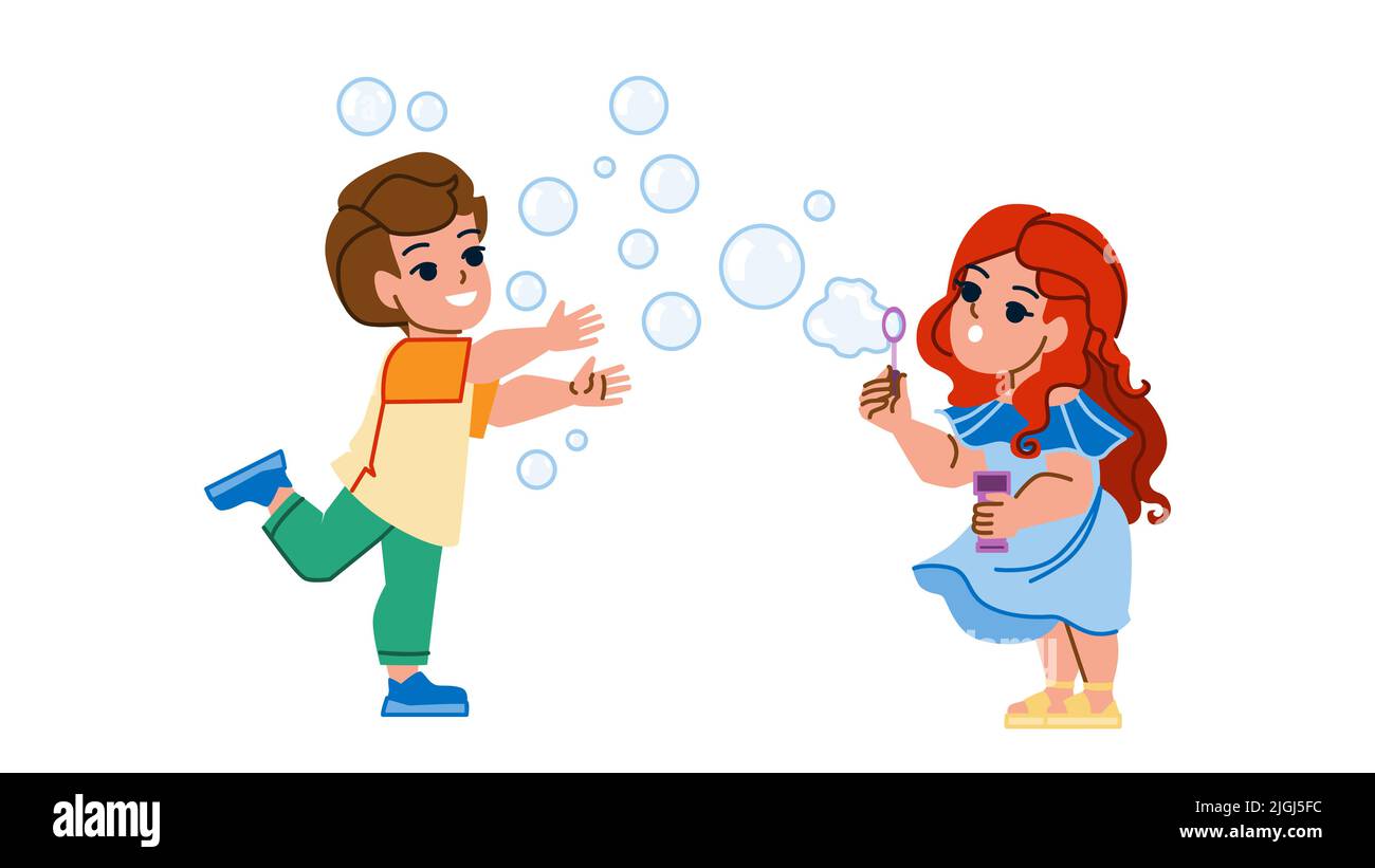 kid soap bubbles vector Stock Vector Image & Art - Alamy