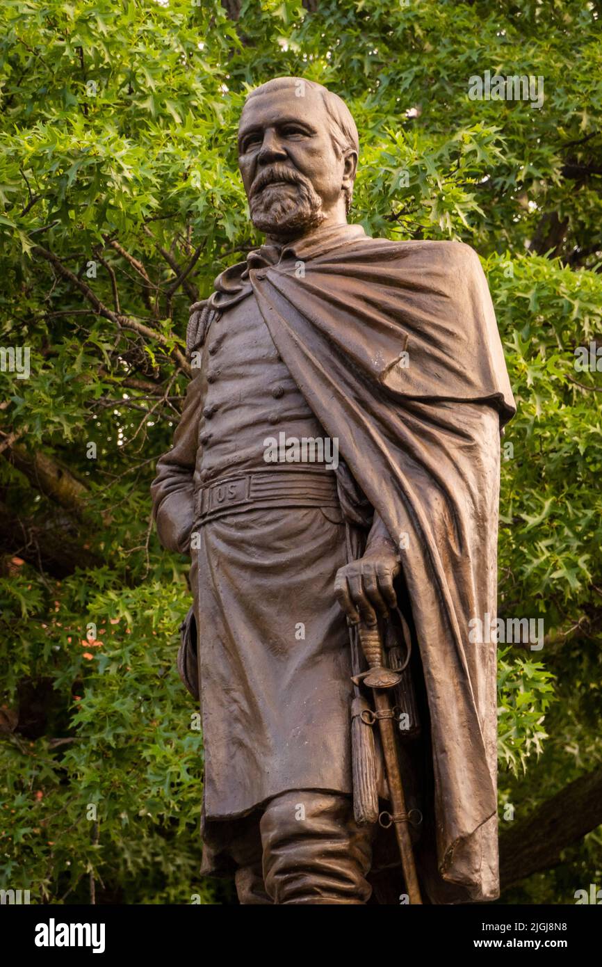 General Edward Fowler statue in Fowler square in Fort Greene Brooklyn NYC Stock Photo