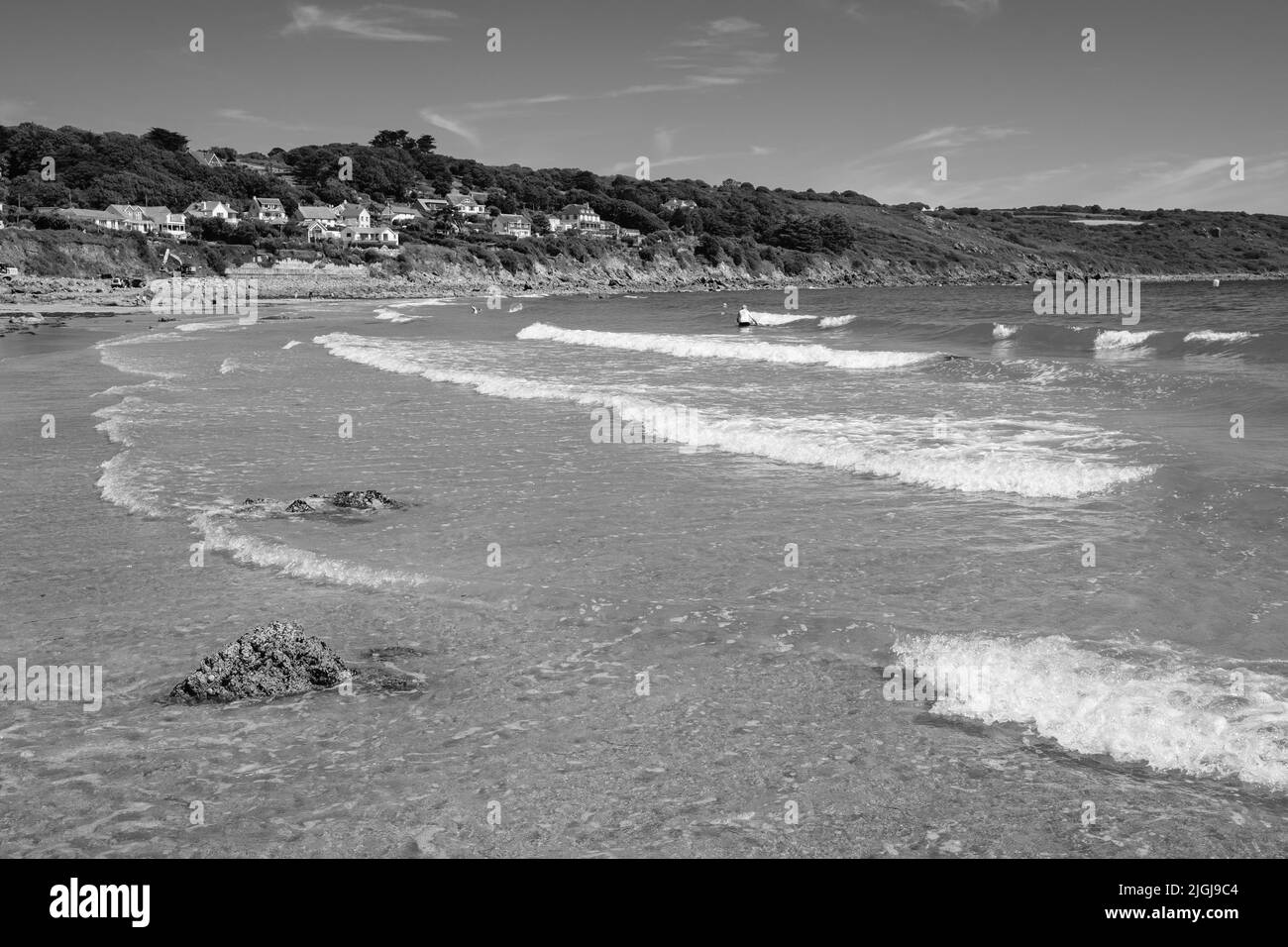View of Coverack beach, Cornwall Stock Photo