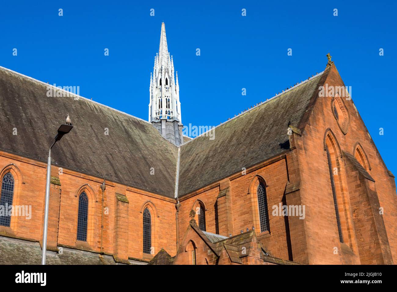A view of Barony Hall, also known as Barony Church, located on Castle
