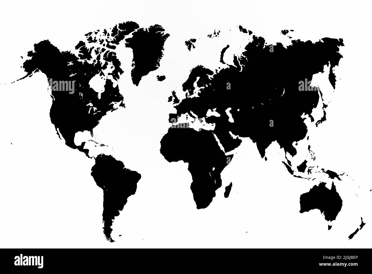 World Map with different Colours an Shape Bavaria Germany Stock Photo