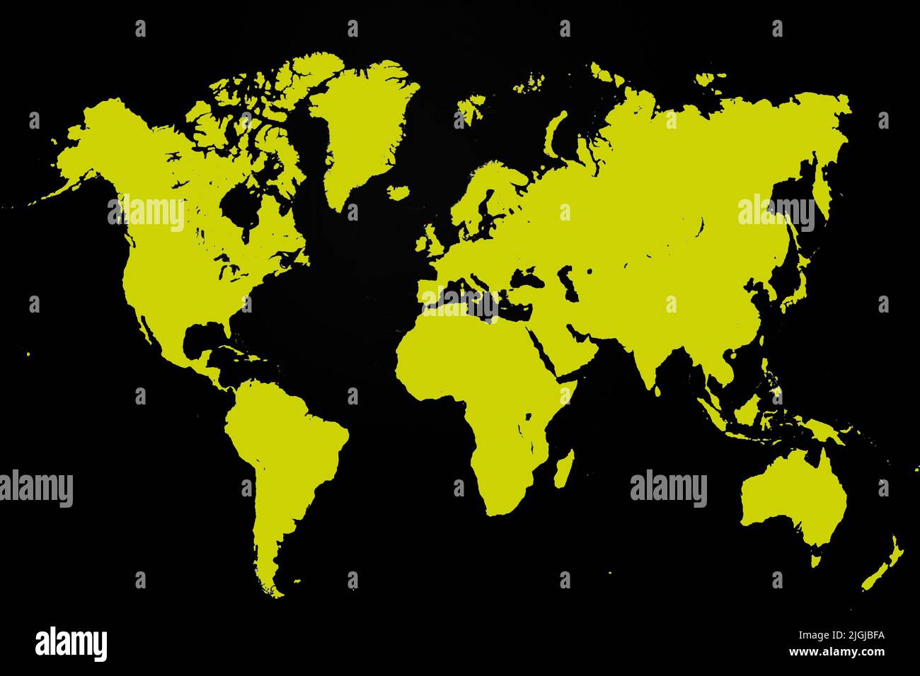 World Map with different Colours an Shape Bavaria Germany Stock Photo