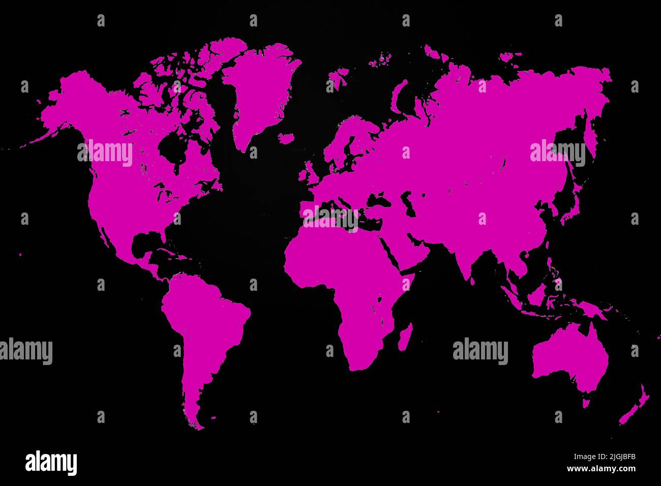 World Map with different Colours an Shape Bavaria Germany Stock Photo