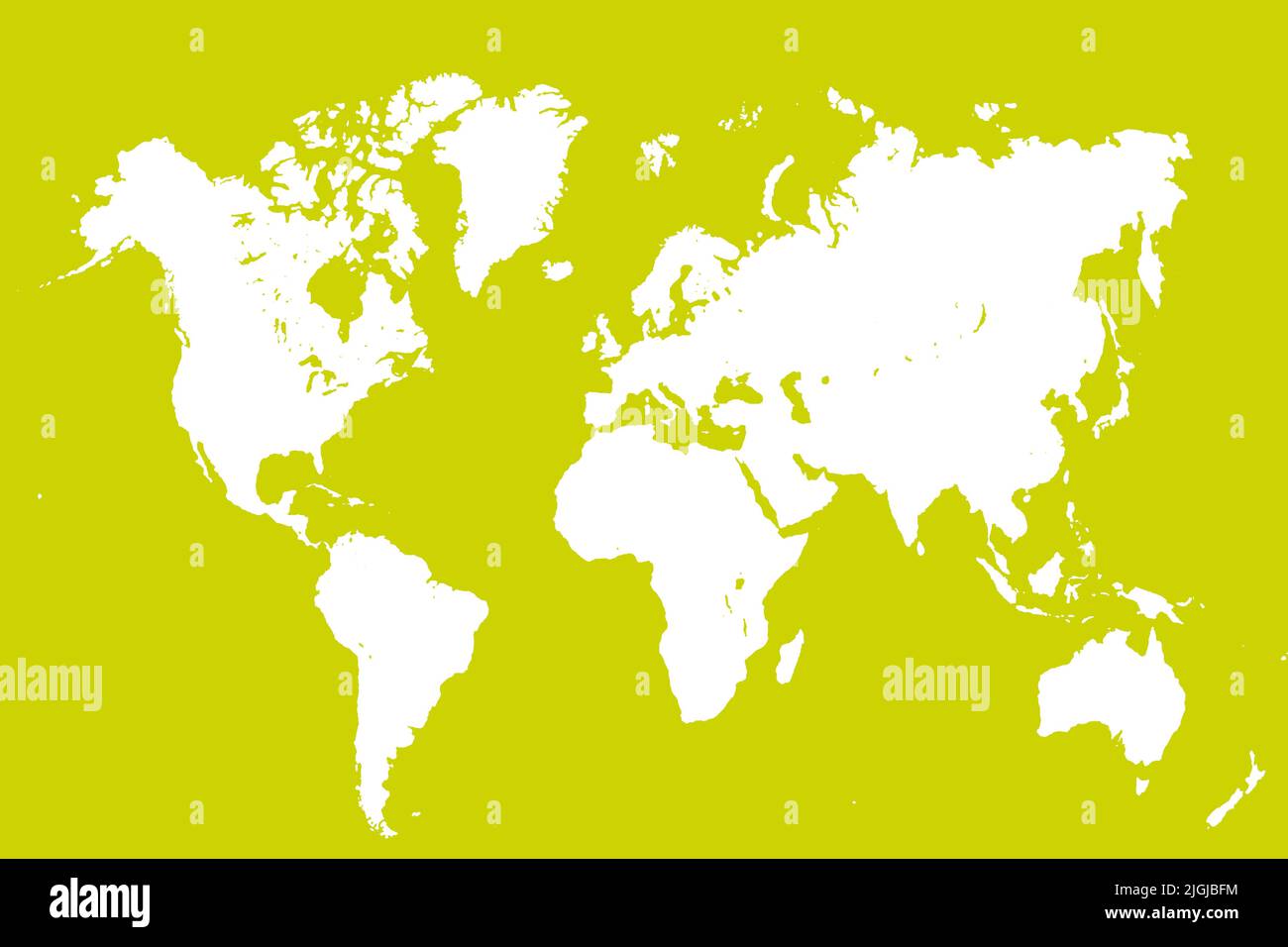 World Map with different Colours an Shape Bavaria Germany Stock Photo
