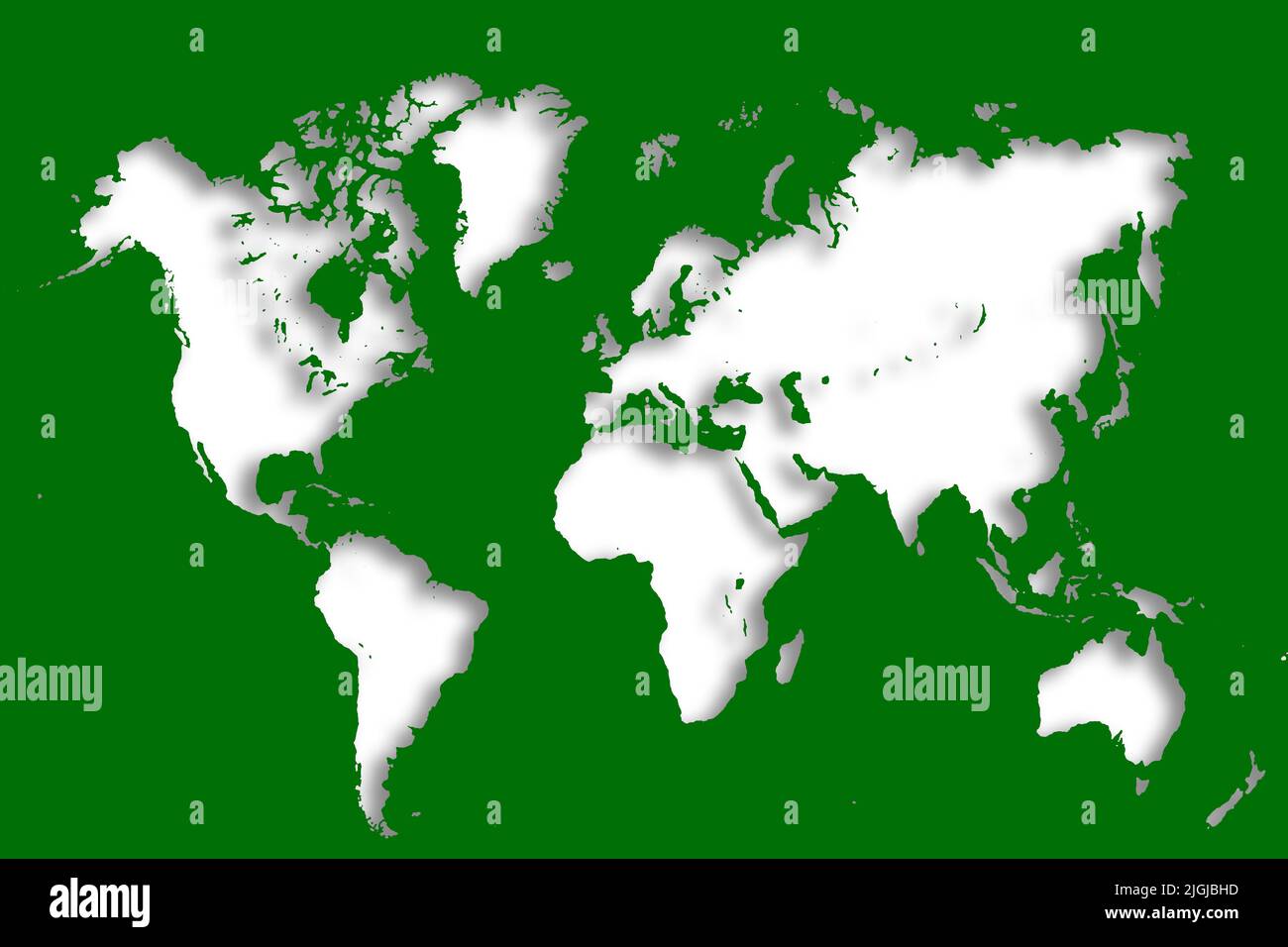 World Map with different Colours an Shape Bavaria Germany Stock Photo