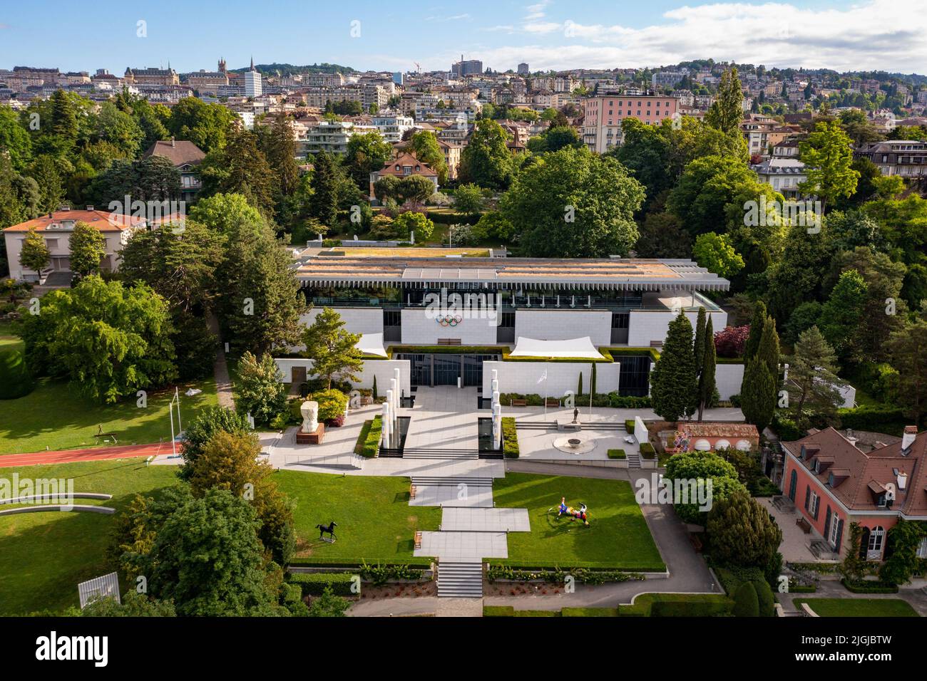 The Olympic Museum, Le Musée Olympique, Lausanne, Switzerland Stock Photo