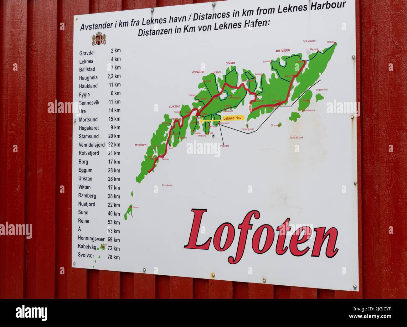 Map of Lofoten Islands, Norway Stock Photo Alamy