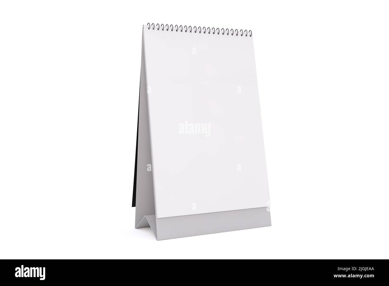 Wall bind paper calendar with iron spiral isolated on white background