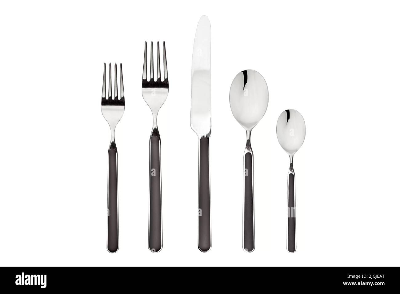 Set of fork, knife and spoon isolated on white background. Cutlery is ...