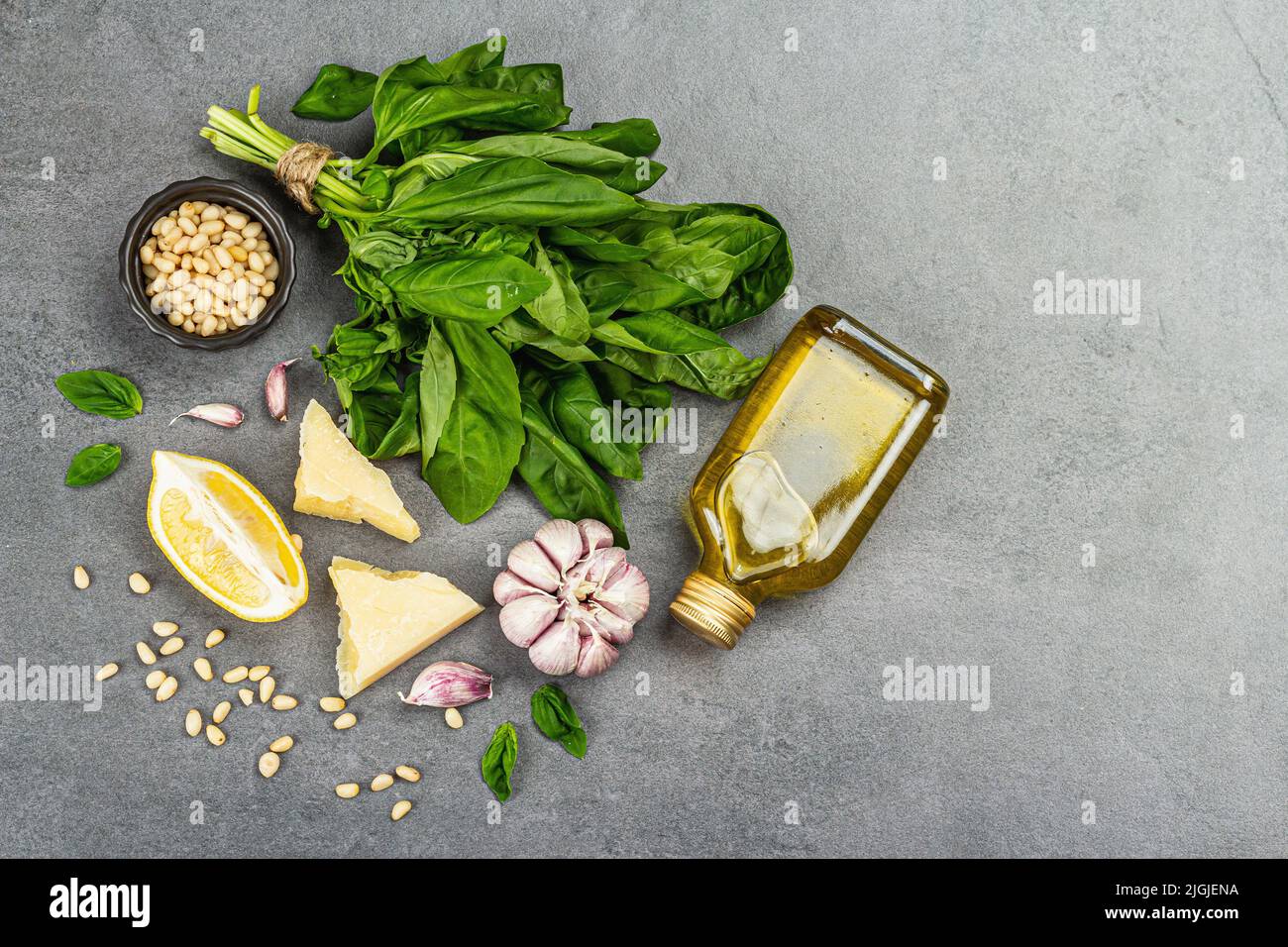 Traditional Ingredients For The Preparation Of Classic Italian Basil traditional-ingredients-for-the-preparation-of-classic-italian-basil