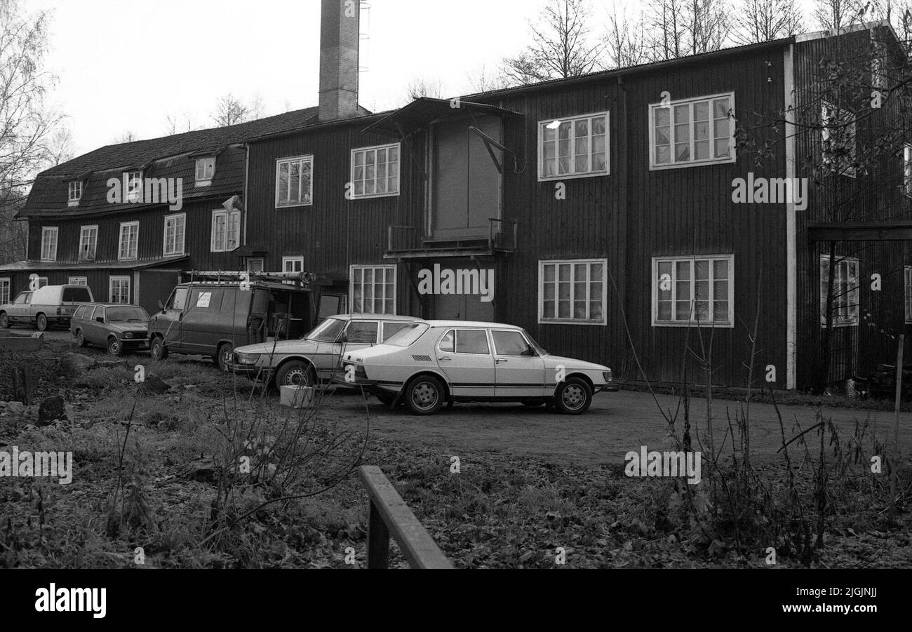 Snickerifabrik Strömsberg's carpentry factory, photographed in