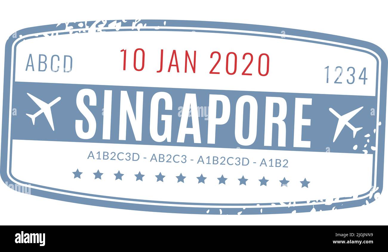 Travel arriving stamp. Tourist passport grunge visa Stock Vector Image