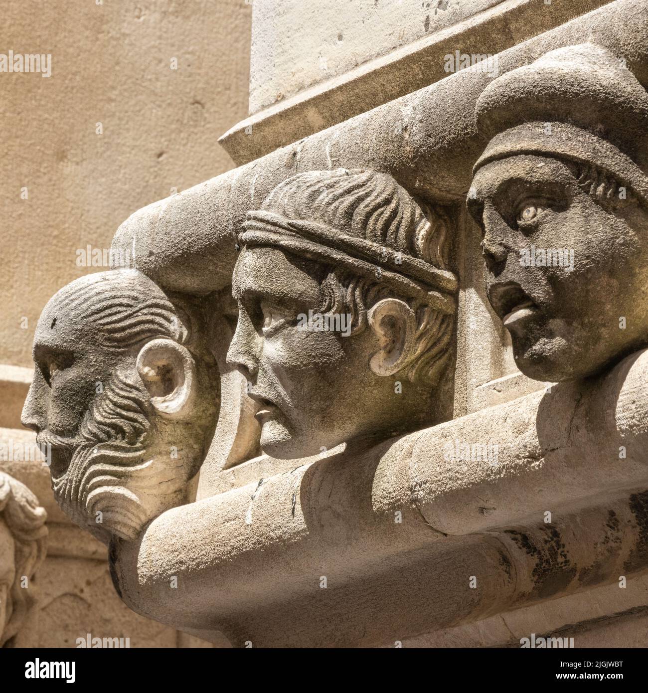 Frieze of Townspeople, Cathedral of St James, Sibenik, Croatia Stock Photo