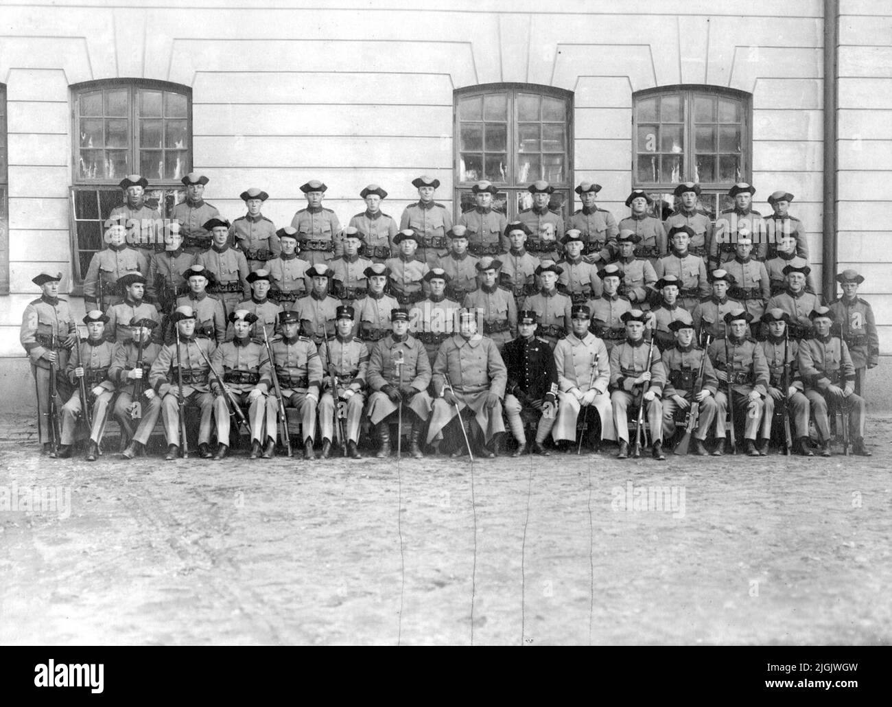 Infanteri Karlskrona grenadier regiment at Gräsvik. Major E ...