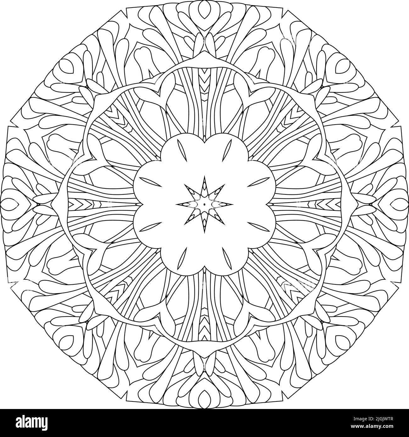 Vector Adult Coloring Book Textures. Hand-painted art design. Adult ...