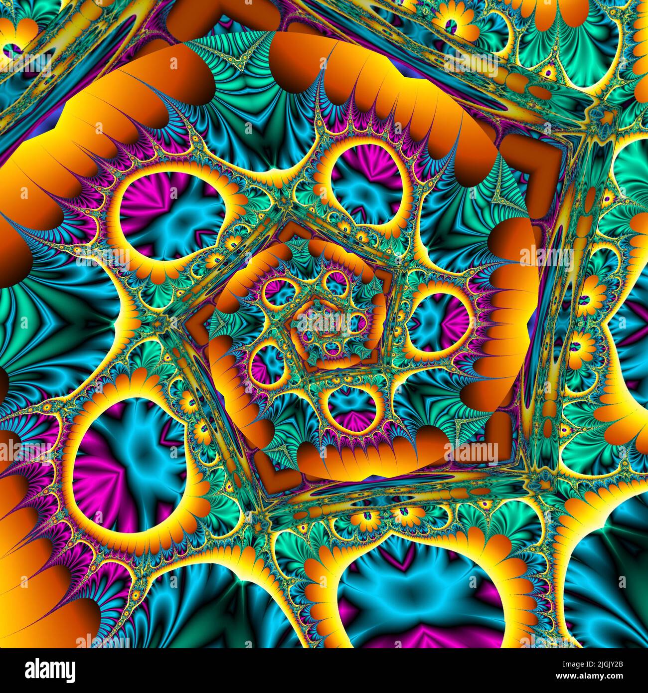 Abstract Computer generated Fractal design. A fractal is a never