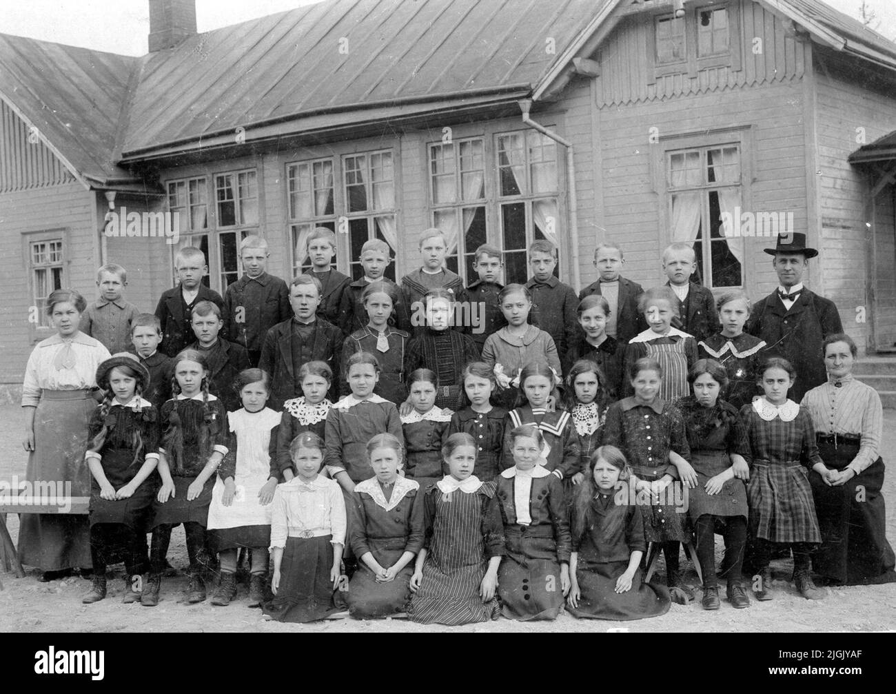 Foto Nävragöl school at Malte Krona's pictures. Stock Photo