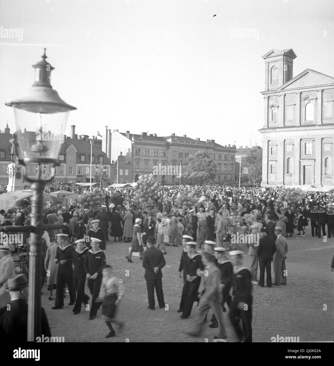 Marknad Leaf market on in Karlskrona Stock Photo Alamy