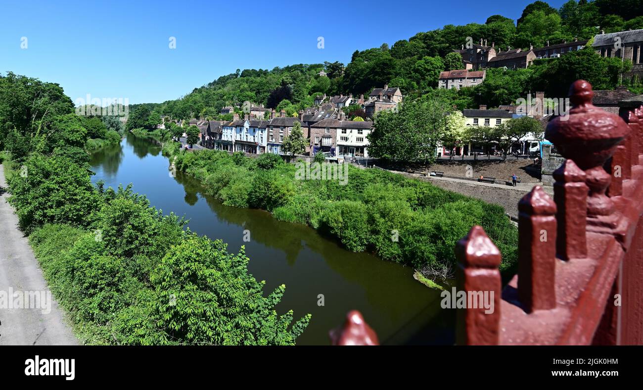 View from the top of the ironbridge,Shropshire Stock Photo