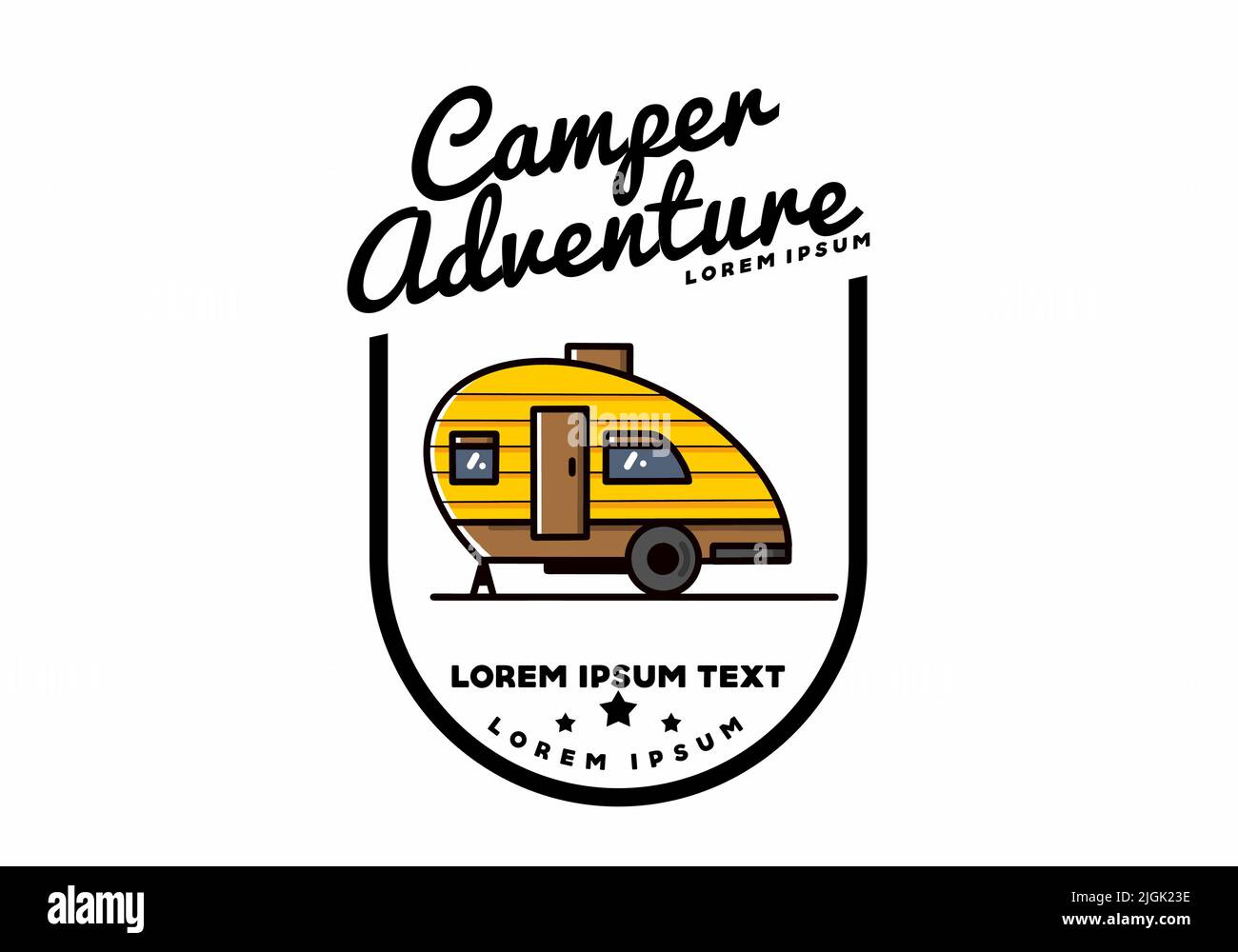 Vintage illustration design of teardrop camper Stock Vector Image & Art ...