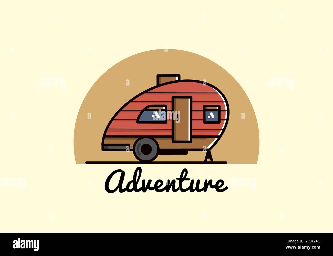 Vintage illustration design of teardrop camper Stock Vector Image & Art ...