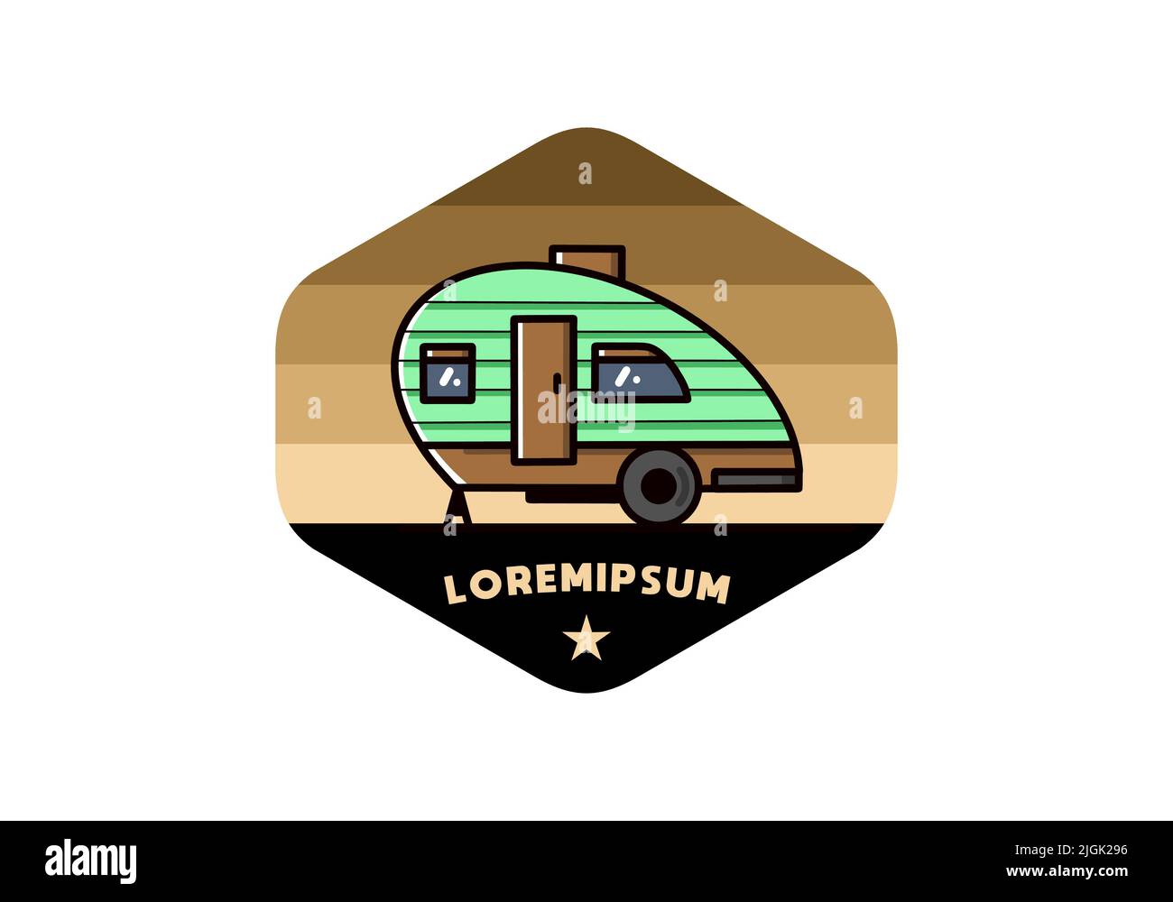 Vintage illustration design of teardrop camper Stock Vector Image & Art ...