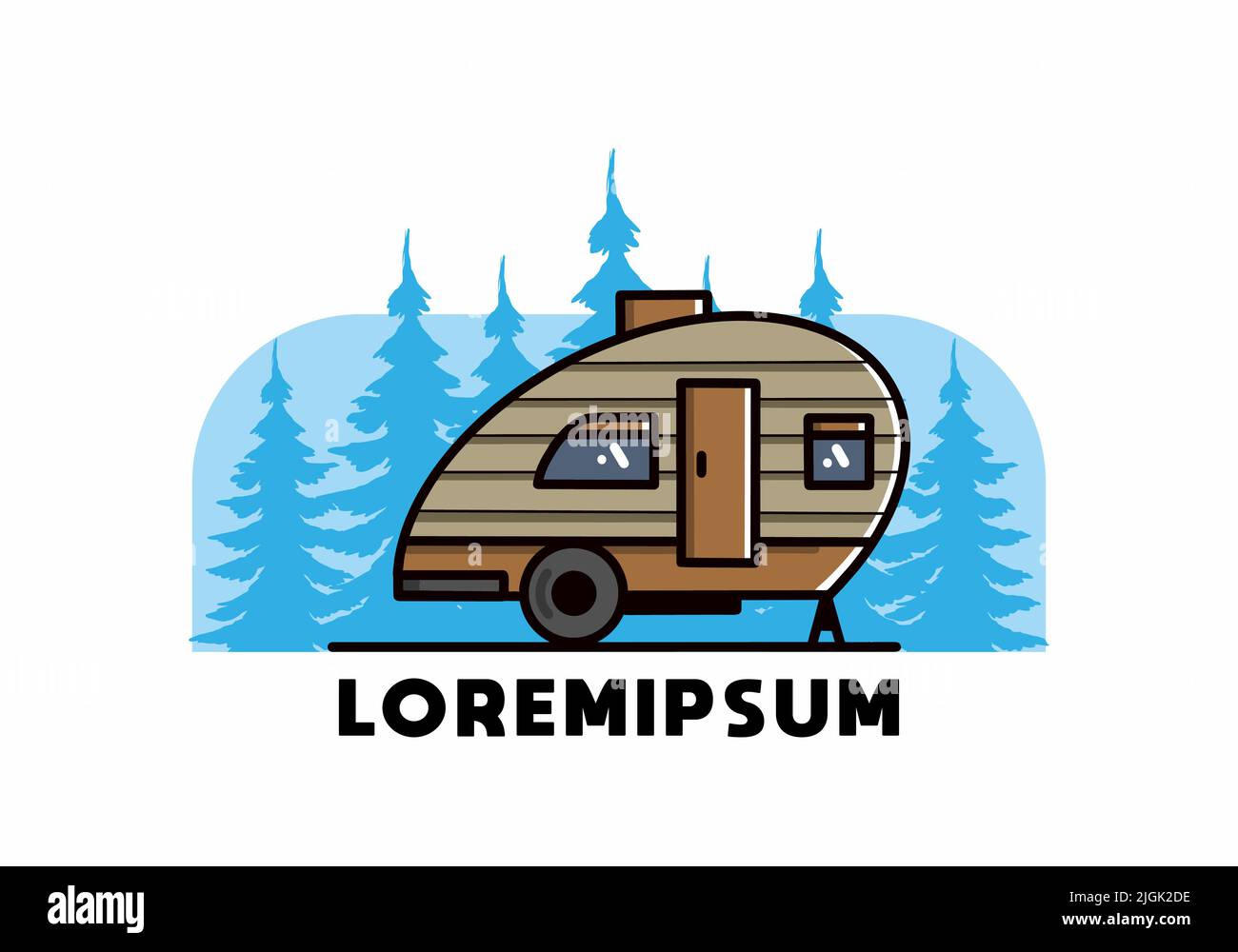 Vintage illustration design of teardrop camper Stock Vector Image & Art ...