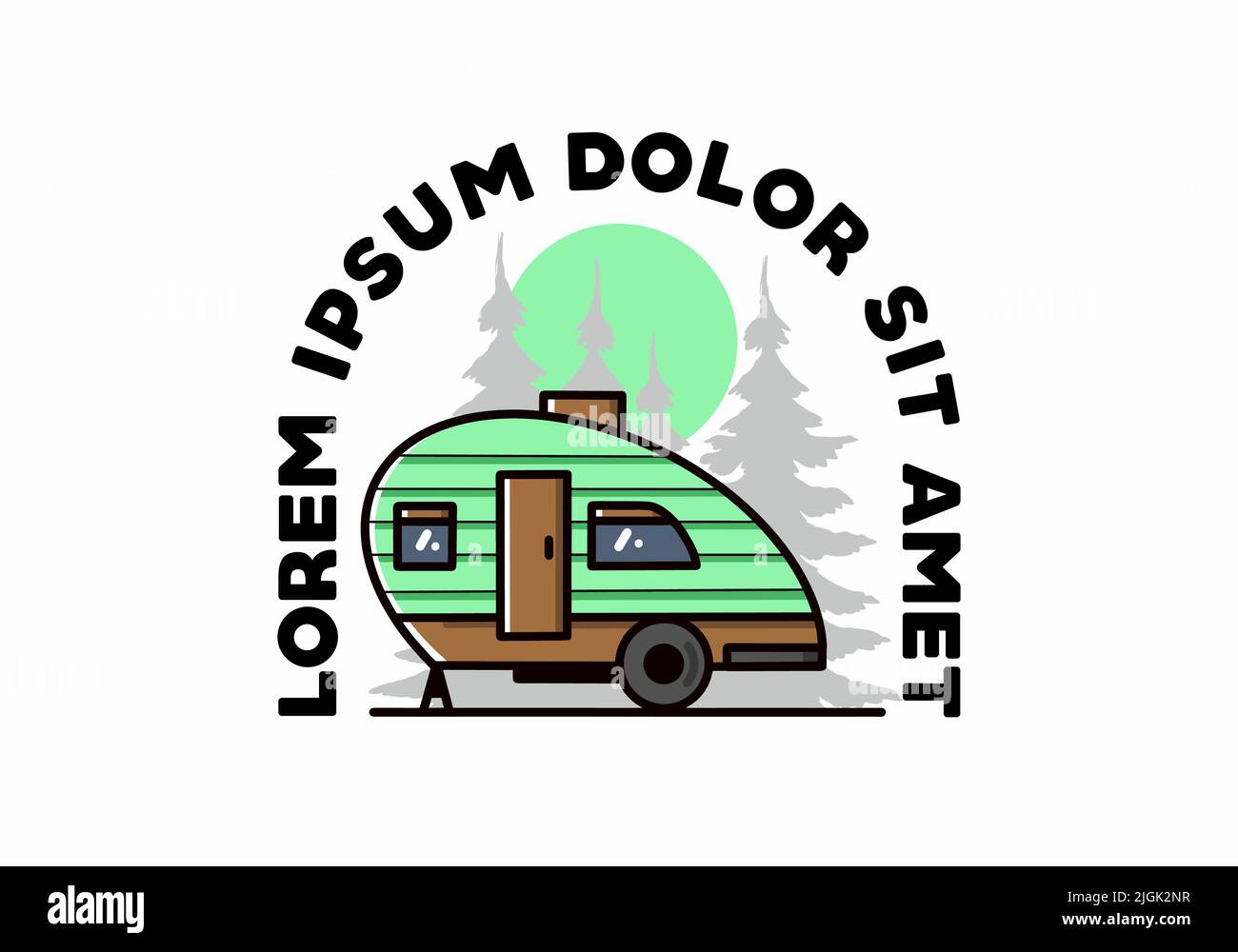 Vintage illustration design of teardrop camper Stock Vector Image & Art ...