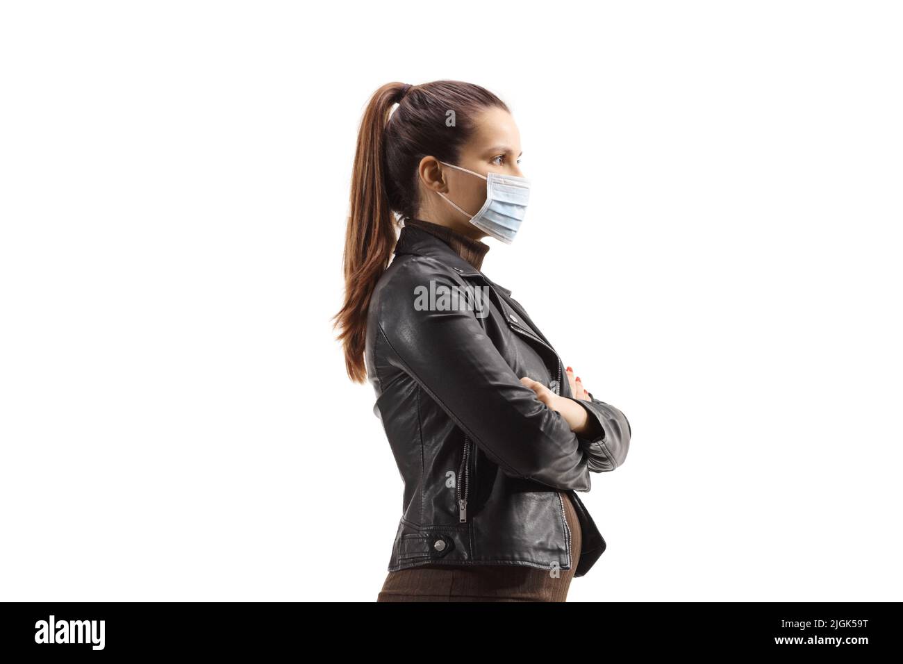 Woman wearing leather mask hi-res stock photography and images - Alamy