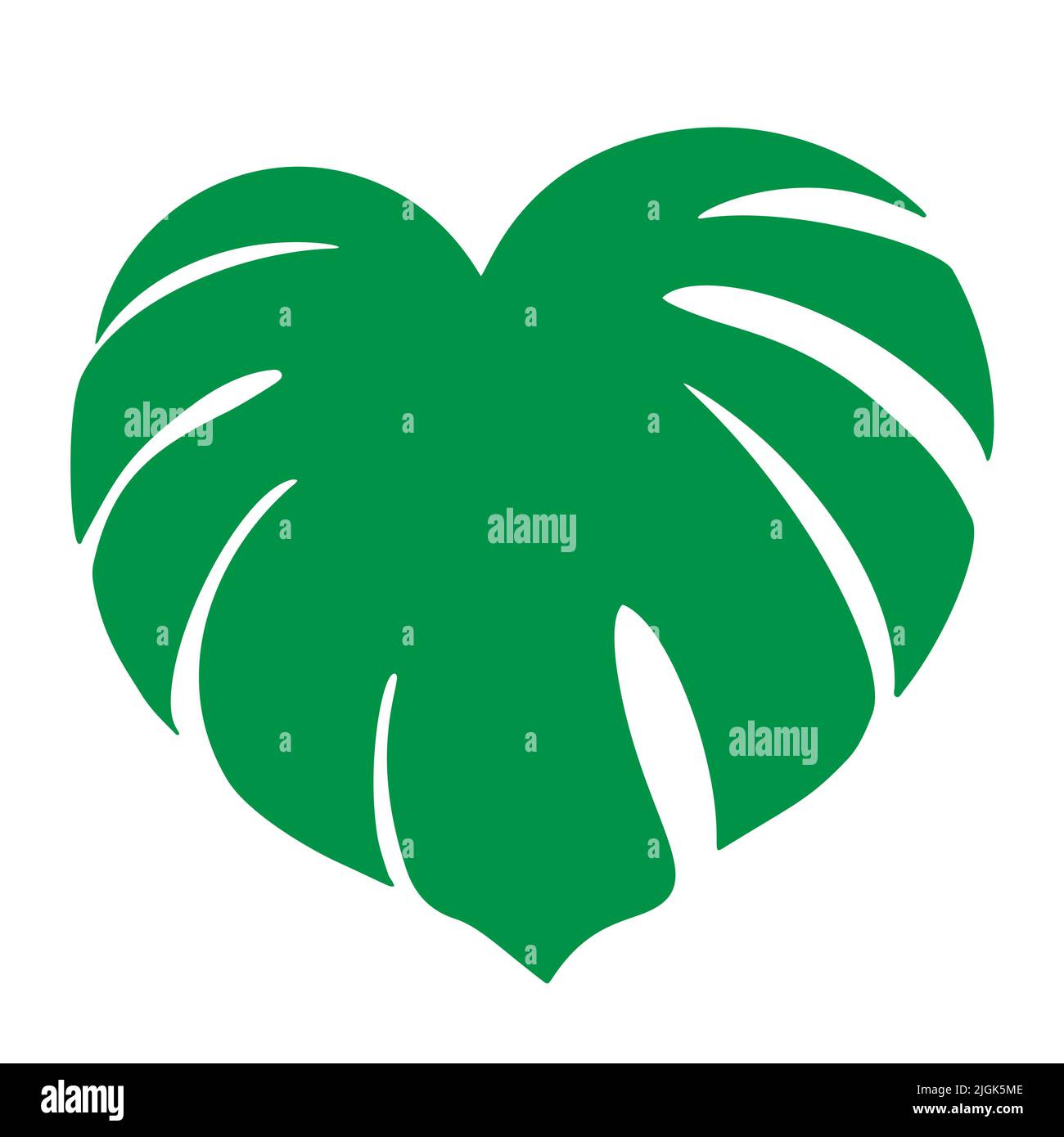 Tropical leaf vector illustration on white background Stock Vector ...