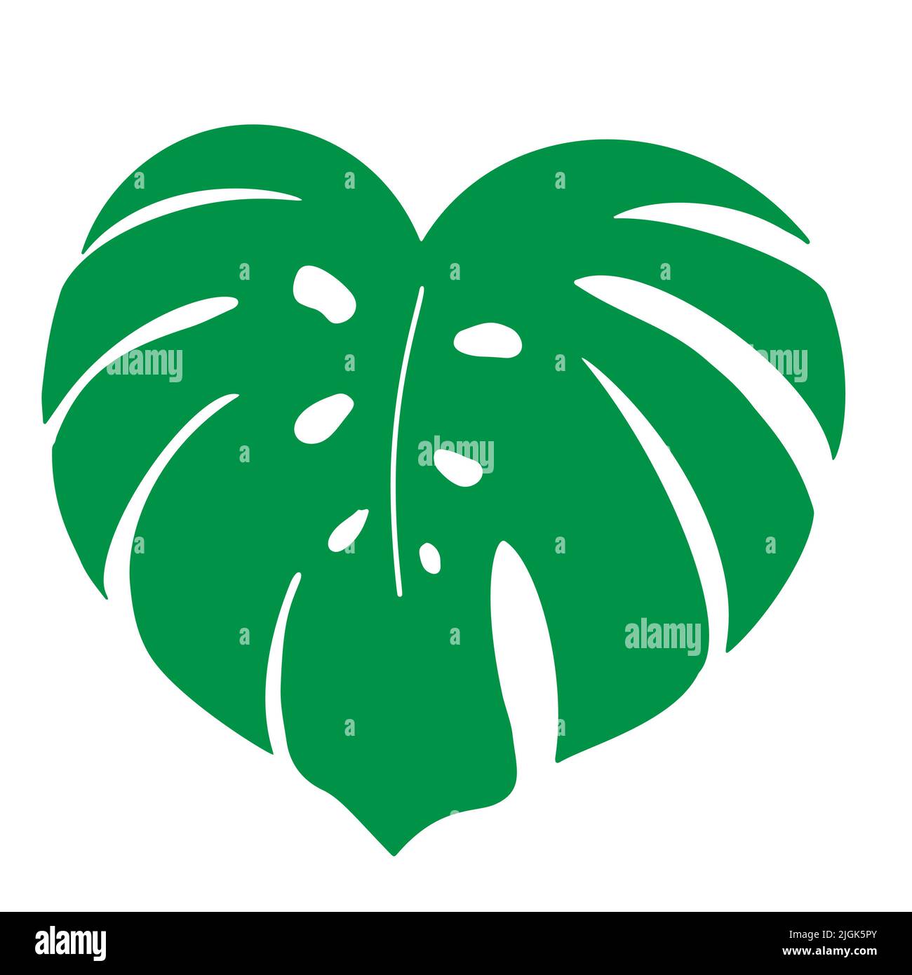 Tropical leaf vector illustration on white background Stock Vector ...
