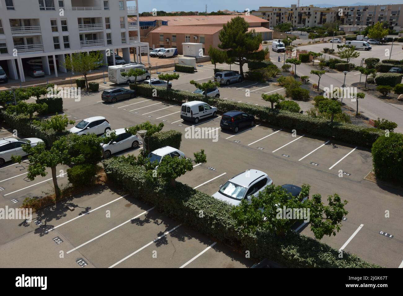Reserved parking space, Leucate France Stock Photo