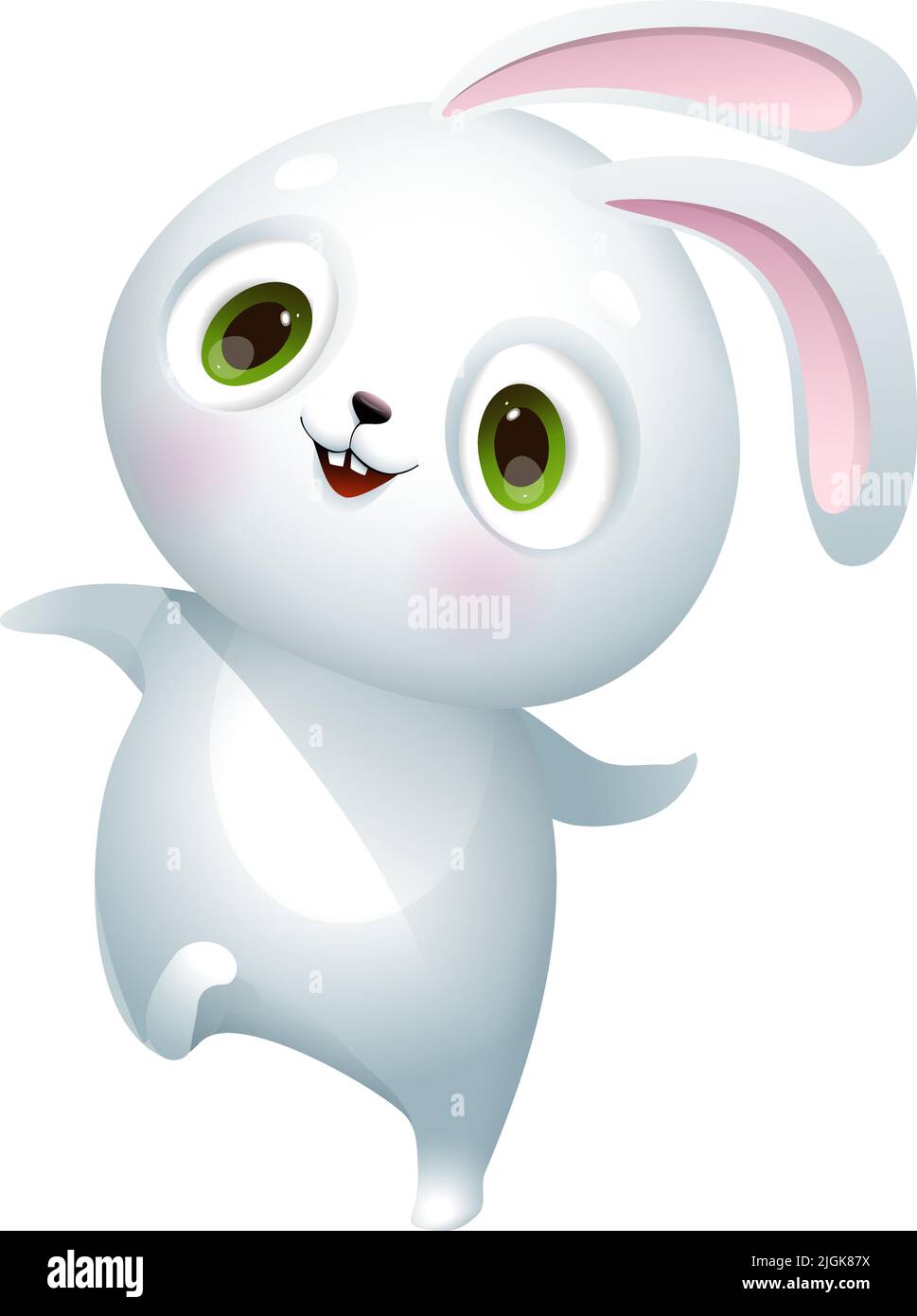 Cute Funny Baby Bunny or Rabbit Dancing or Jumping Stock Vector Image & Art  - Alamy