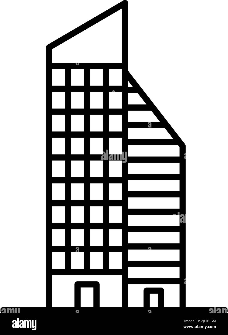 building icon. Simple thin line, outline vector of Buildings icons for ...