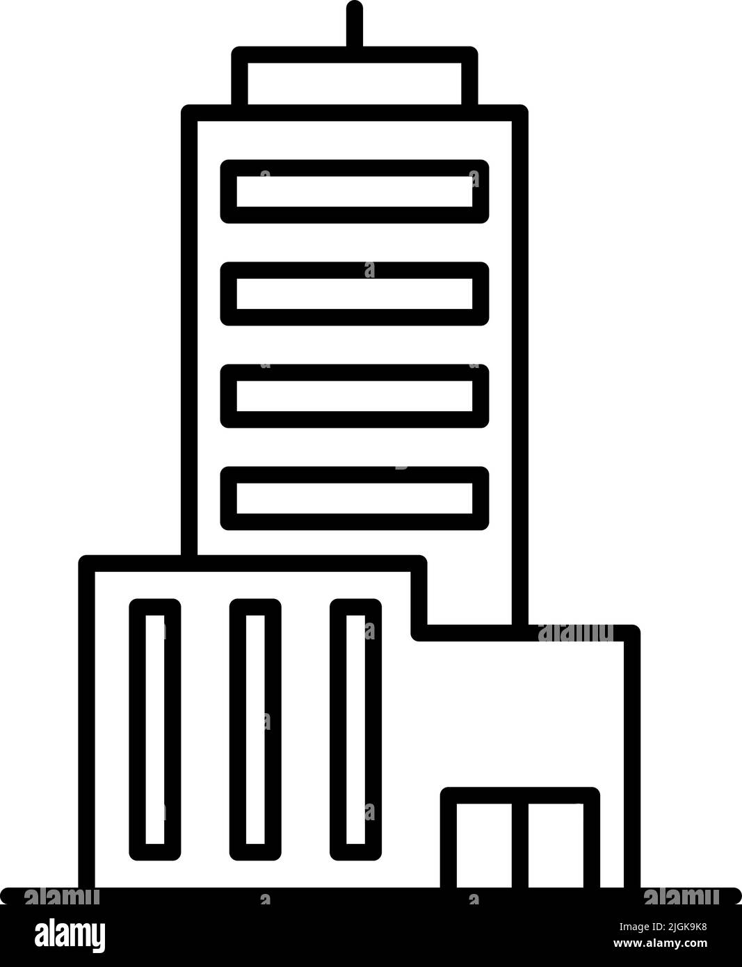 building icon. Simple thin line, outline vector of Buildings icons for ...