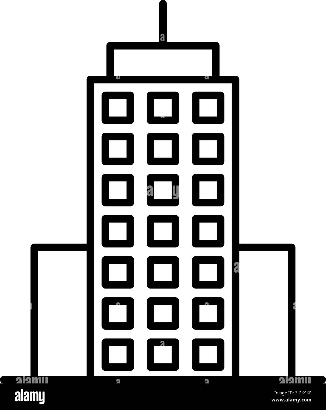 building icon. Simple thin line, outline vector of Buildings icons for ...