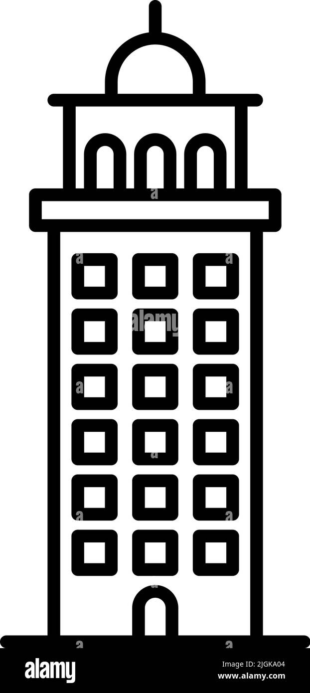 building icon. Simple thin line, outline vector of Buildings icons for ...