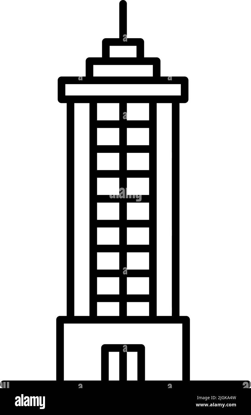 building icon. Simple thin line, outline vector of Buildings icons for ...