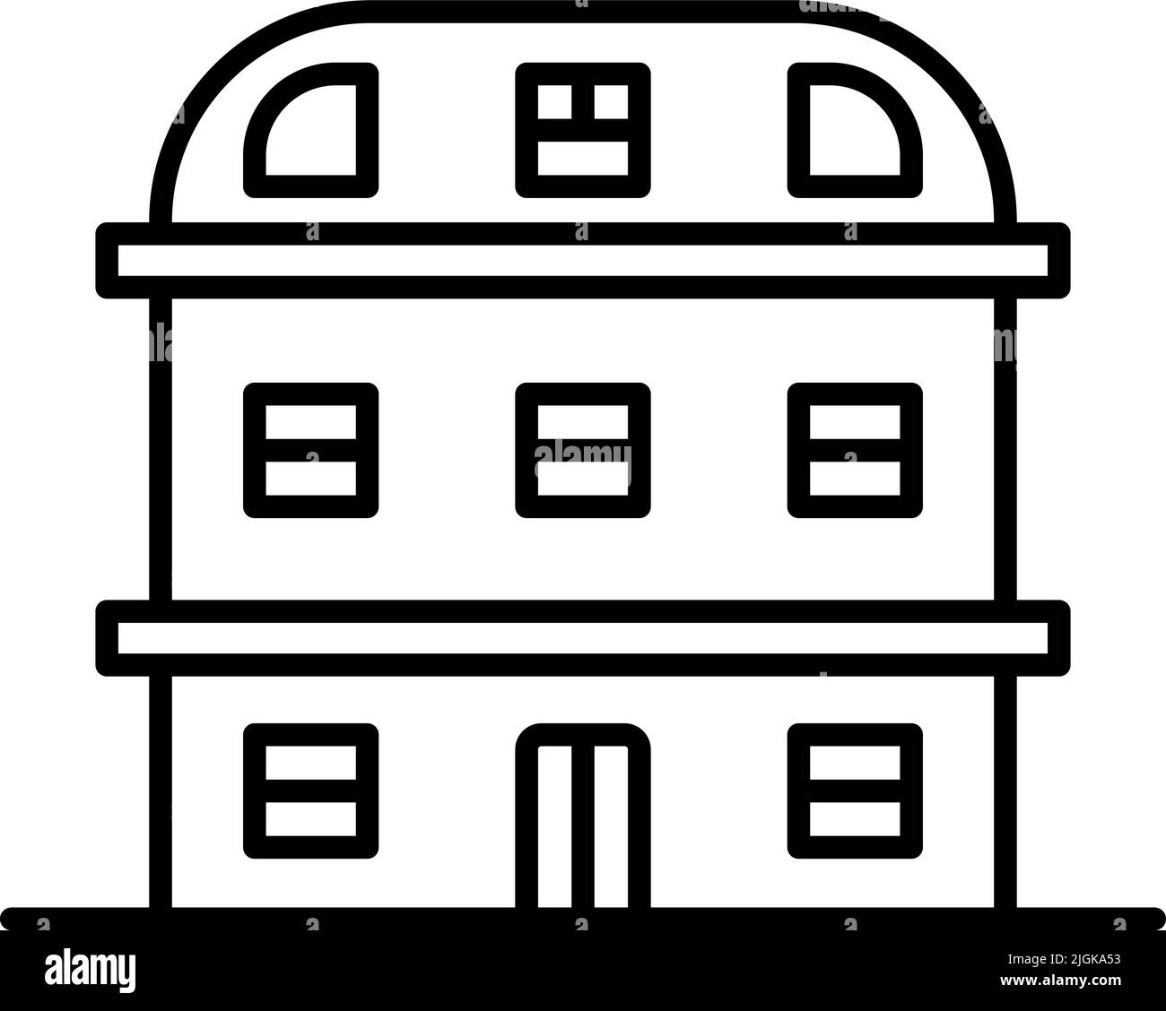 building icon. Simple thin line, outline vector of Buildings icons for ...