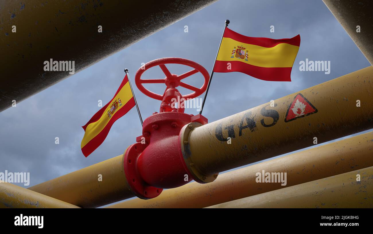 Valve on the main gas pipeline spain hires stock photography and
