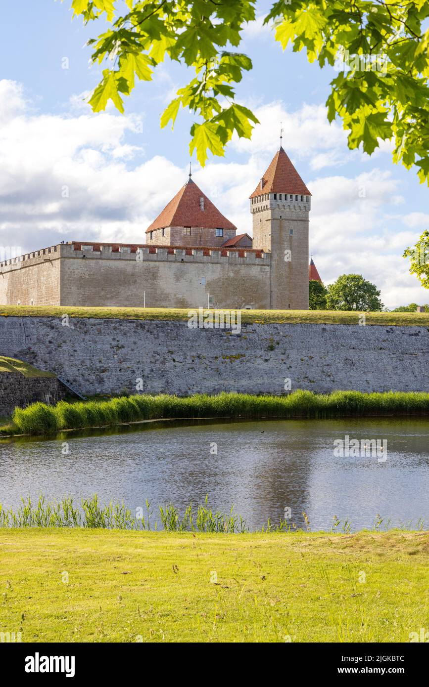 Estonia castle; Kuressaare Castle, Estonia, a medieval 14th century castle , now a museum and tourist attraction, Kuressaare, Saaremaa, Estonia Europe Stock Photo